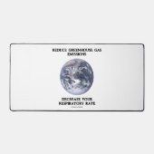 温室効果減らガス排出（ユーモア） デスクマット (正面)