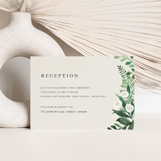 温室水彩植物結婚披露宴 エンクロージャーカード