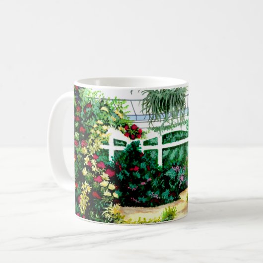 温室絵を描コーヒーマグ コーヒーマグカップ (正面左)
