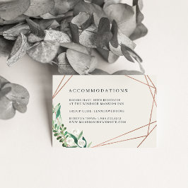 温室 |の結婚ホテルの宿泊 エンクロージャーカード