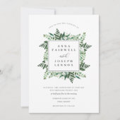 温室 エレガント|水結婚色 招待状 (正面)