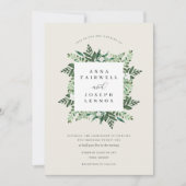 温室 エレガント|水結婚色 招待状 (正面)