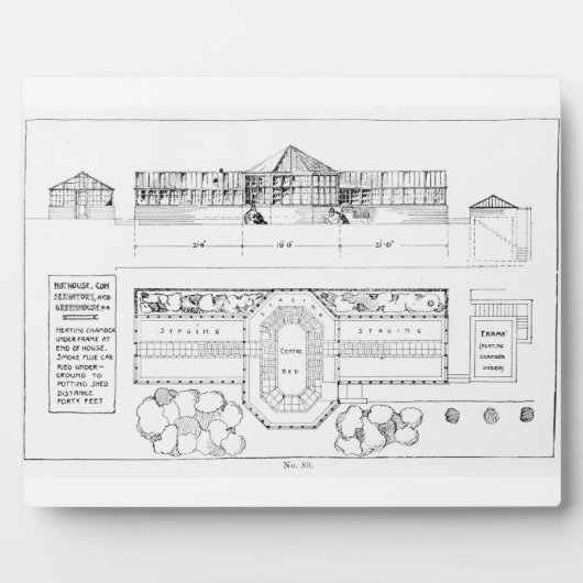 温室、保守室、および保護室の暖房システム フォトプラーク (正面)