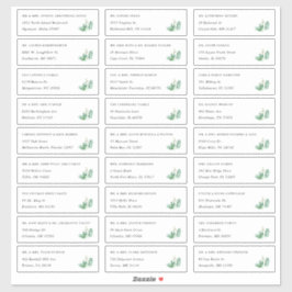 温室 |個々のゲスト住所 シール