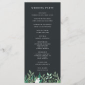 温室 | 水彩植物婚礼仪式 プログラム (裏面)