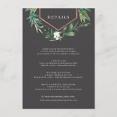 温室 | 水彩植物婚礼详情 エンクロージャーカード (正面)