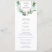 温室 |水彩植物学結婚の儀式 プログラム (正面)