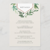 温室 |水彩植物学結婚の詳細 エンクロージャーカード (正面)