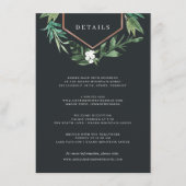 温室 |水彩植物学結婚の詳細 エンクロージャーカード (正面)