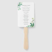 温室 |水彩植物学結婚式 プログラム ハンドファン (裏面)