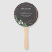 温室 |水彩植物学結婚式 プログラム ハンドファン (正面)