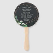 温室 |水彩植物学結婚式 プログラム ハンドファン (裏面)