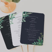 温室 |水彩植物学結婚式 プログラム ハンドファン