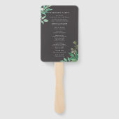 温室 |水彩植物学結婚式 プログラム ハンドファン (裏面)