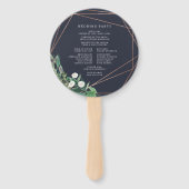 温室 |水彩植物学結婚式 プログラム ハンドファン (裏面)