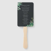 温室 |水彩植物学結婚式 プログラム ハンドファン (裏面)