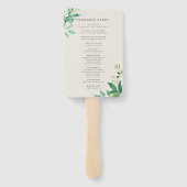 温室 |水彩植物学結婚式 プログラム ハンドファン (裏面)