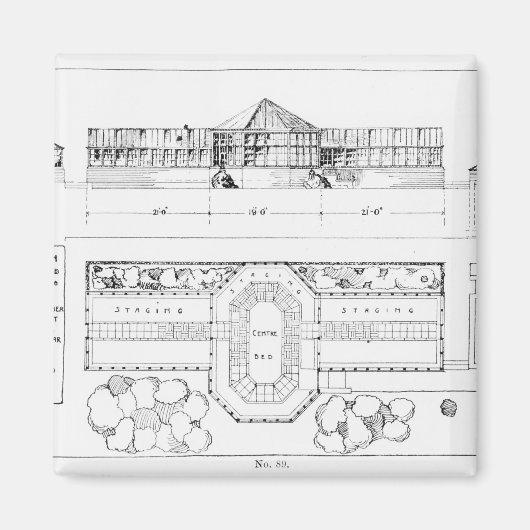 温室、温室、Grの暖房システム マグネット (正面)