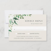 温室 | Water Color Botanical Meal Choice 出欠カード (正面)