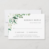 温室 | Water Color Botanical Meal Choice 出欠カード (正面)