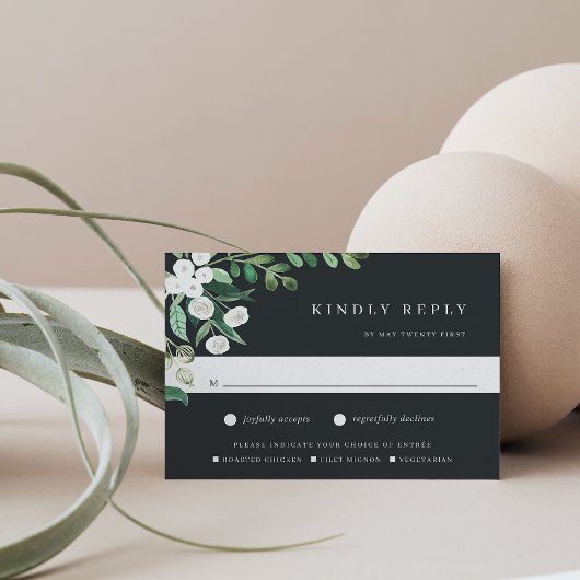 温室 | Water Color Botanical Meal Choice 出欠カード