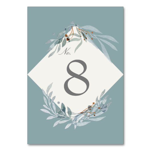 温属植物用テーブルカード テーブルナンバー (正面)