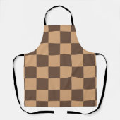 温市松模様に色のヴィンテージ エプロン (正面)