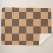 温市松模様に色のヴィンテージ シェルパブランケット (正面(横))