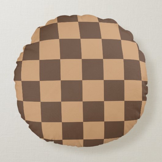 温市松模様に色のヴィンテージ ラウンドクッション (正面)