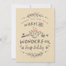 温感謝していで素晴らしいホスピタリティ カード