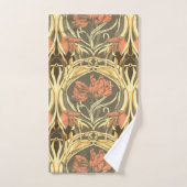 温暖な中性及び赤面アールヌーボーバスタオルセット バスタオルセット (ハンドタオル)