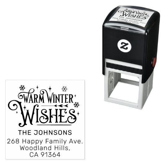 温暖な冬のウィーズ差出人住所 セルフインキングスタンプ (インサイチュ)