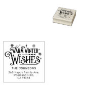 温暖な冬のウィーズ差出人住所 ラバースタンプ (押印)