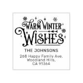 温暖な冬のウィーズ差出人住所 ラバースタンプ (インプリント)