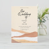 温暖な砂漠 |ボホ結婚式招待状 招待状 (スタンド正面)