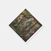 温暖な秋の泥まみれの木擦り切れたのデコパージュ スタンダードカクテルナプキン (角)