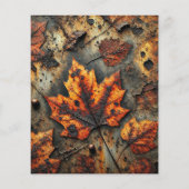 温暖な秋の錆びた金属スクラップブック紙 (裏面)