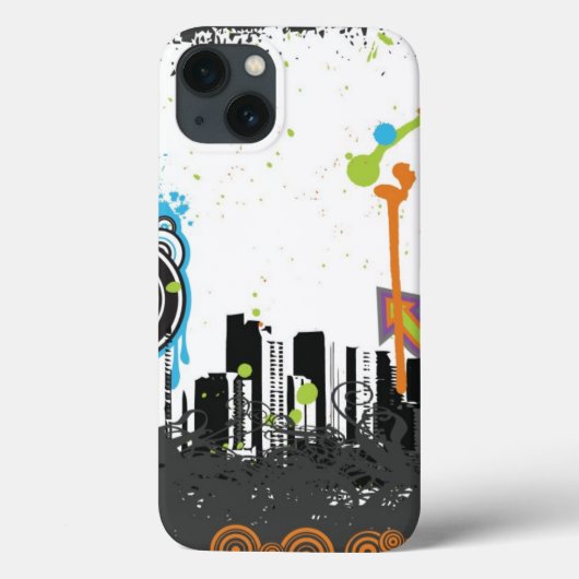 温暖な街並みのイラストレーション Case-Mate iPhoneケース (裏面)
