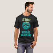 温暖ストップ化自然地球 Tシャツ (正面フル)