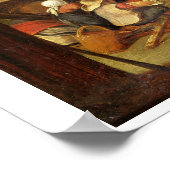 温暖化した農夫がいる納屋のインテリア ポスター (角)