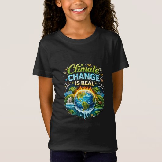 温暖化する世界 Tシャツ (正面)