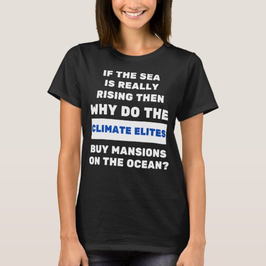 温暖化に関する政治気候変動問題 Tシャツ (正面)