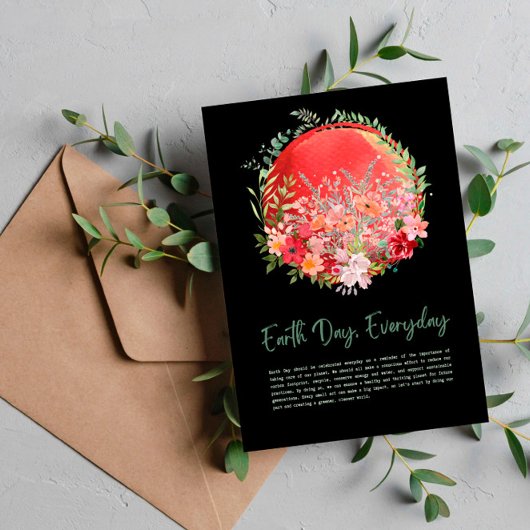 温暖化地球の日の毎日はがき ポストカード