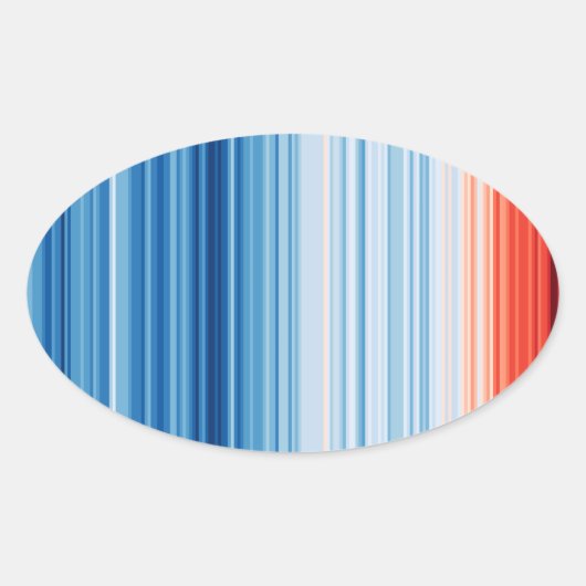 温暖化温暖化気候変動 楕円形シール (正面)