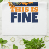 温暖化素晴らし気候変動の漫画 キッチンタオル (折り畳み)