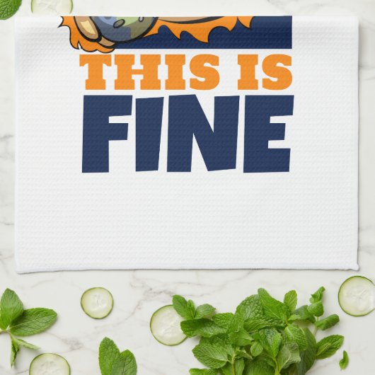 温暖化素晴らし気候変動の漫画 キッチンタオル (折り畳み)