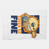 温暖化素晴らし気候変動の漫画 キッチンタオル (横)