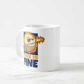 温暖化素晴らし気候変動の漫画 コーヒーマグカップ (正面左)