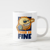 温暖化素晴らし気候変動の漫画 ジャンボコーヒーマグカップ (右)