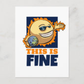 温暖化素晴らし気候変動の漫画 ポストカード (正面)